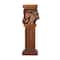 Brown Polystone Traditional Pedestal Table, 25" x 8" x 9"